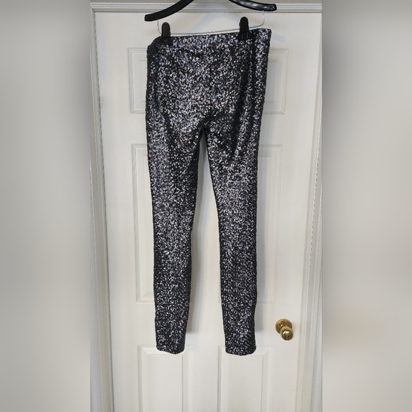 Bardot Silvery Blue Sequin Slim Fit Pant - Size 6 - Picture 4 of 9
